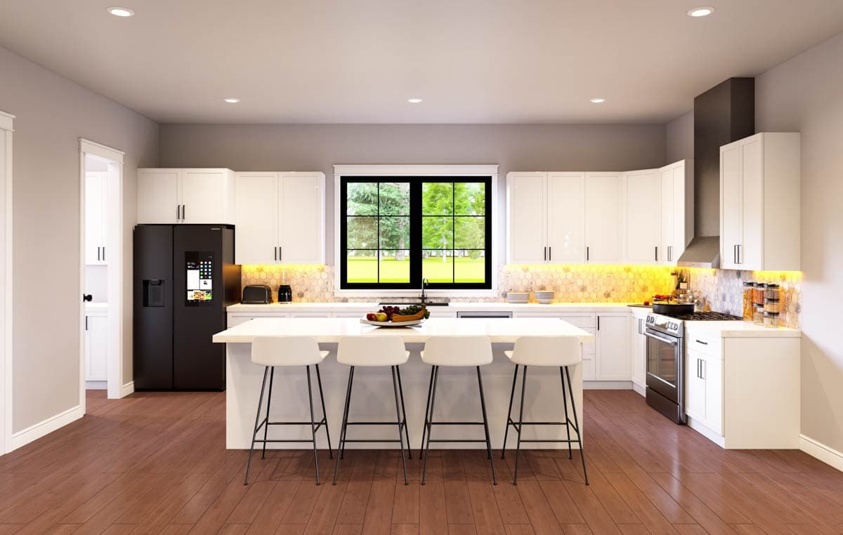 Plan 680719VR: Modern Farmhouse House Plan with 5 Bedrooms and 4-Car Garage - Image #5 - Farmhouse, Modern, Modern Farmhouse, New American