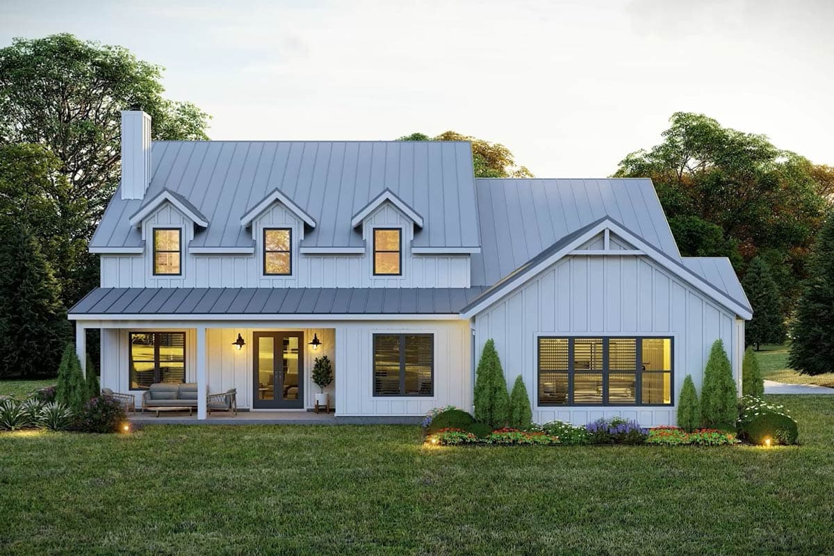 Plan 680720VR: Spacious Modern Farmhouse House Plan with Five Bedrooms and Bonus Room - Image #4 - Farmhouse, Modern Farmhouse