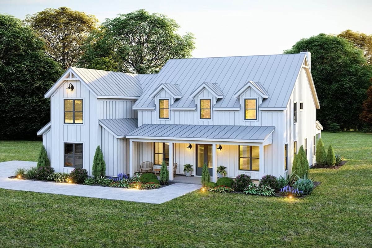 Plan 680720VR: Spacious Modern Farmhouse House Plan with Five Bedrooms and Bonus Room - Image #5 - Farmhouse, Modern Farmhouse