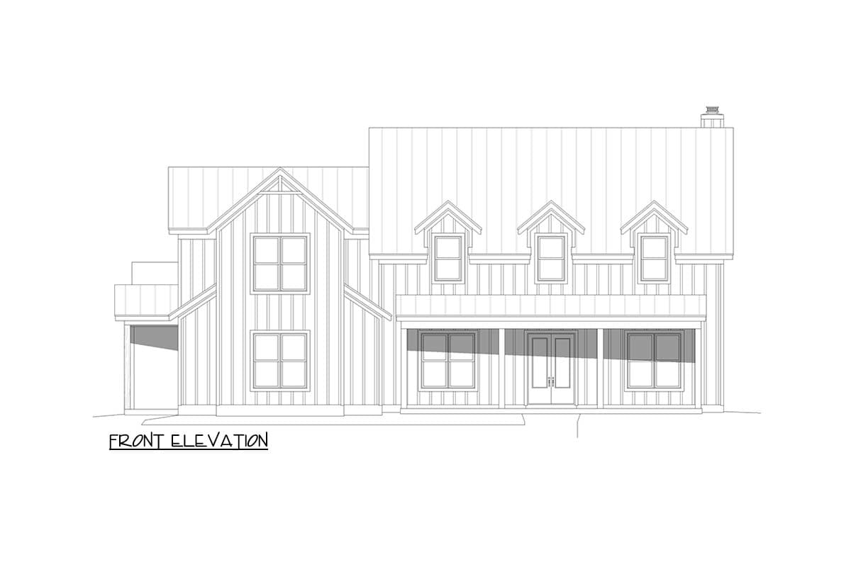 Plan 680720VR: Spacious Modern Farmhouse House Plan with Five Bedrooms and Bonus Room - Image #7 - Farmhouse, Modern Farmhouse