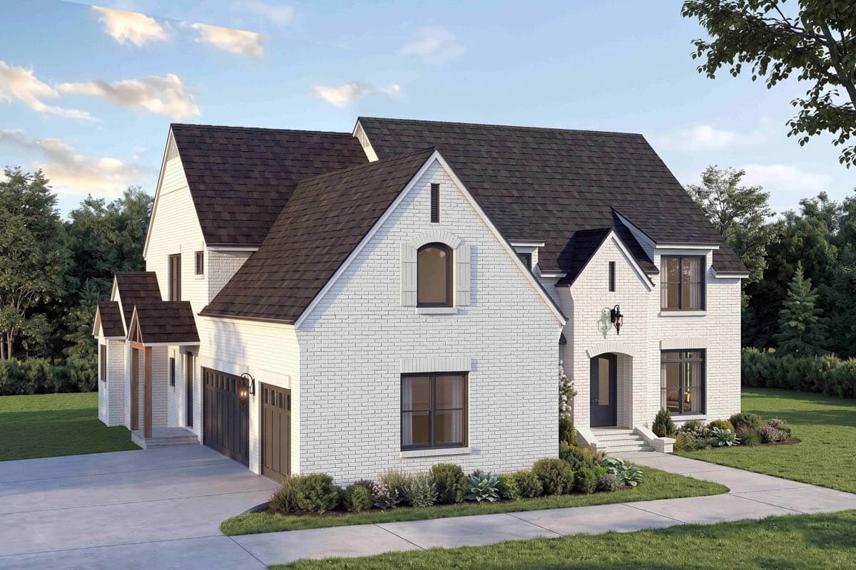 Plan 680721VR: Traditional Luxury House Plan with 5 Bedrooms and 3-Car Garage - Image #2 - European, Traditional