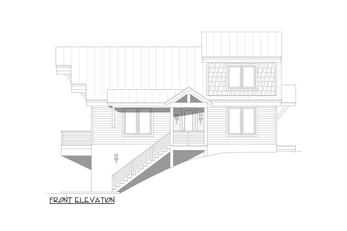 Plan 680722VR: Contemporary Mountain House Plan with Three Bedrooms and Two-Car Garage - Image #8 - Contemporary, Modern, Mountain