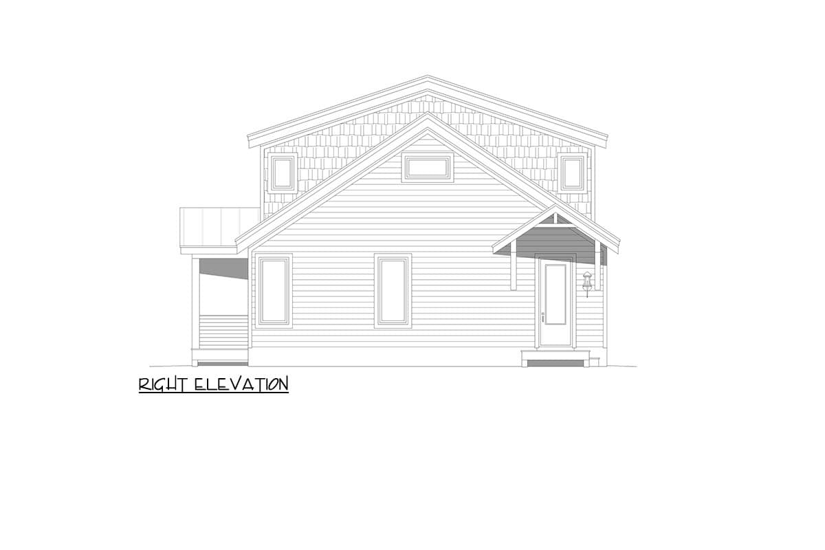Plan 680722VR: Contemporary Mountain House Plan with Three Bedrooms and Two-Car Garage - Image #10 - Contemporary, Modern, Mountain