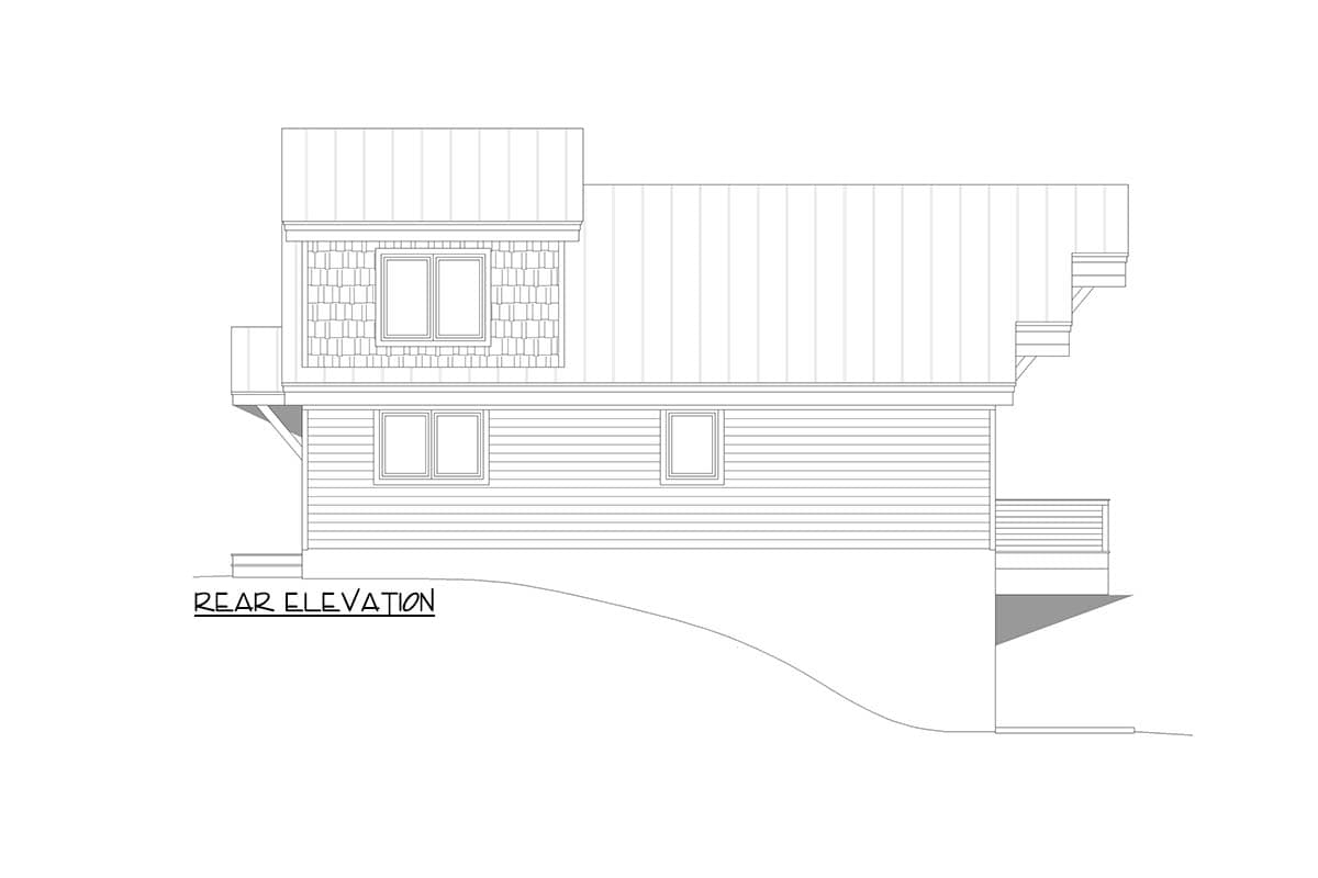 Plan 680722VR: Contemporary Mountain House Plan with Three Bedrooms and Two-Car Garage - Image #11 - Contemporary, Modern, Mountain