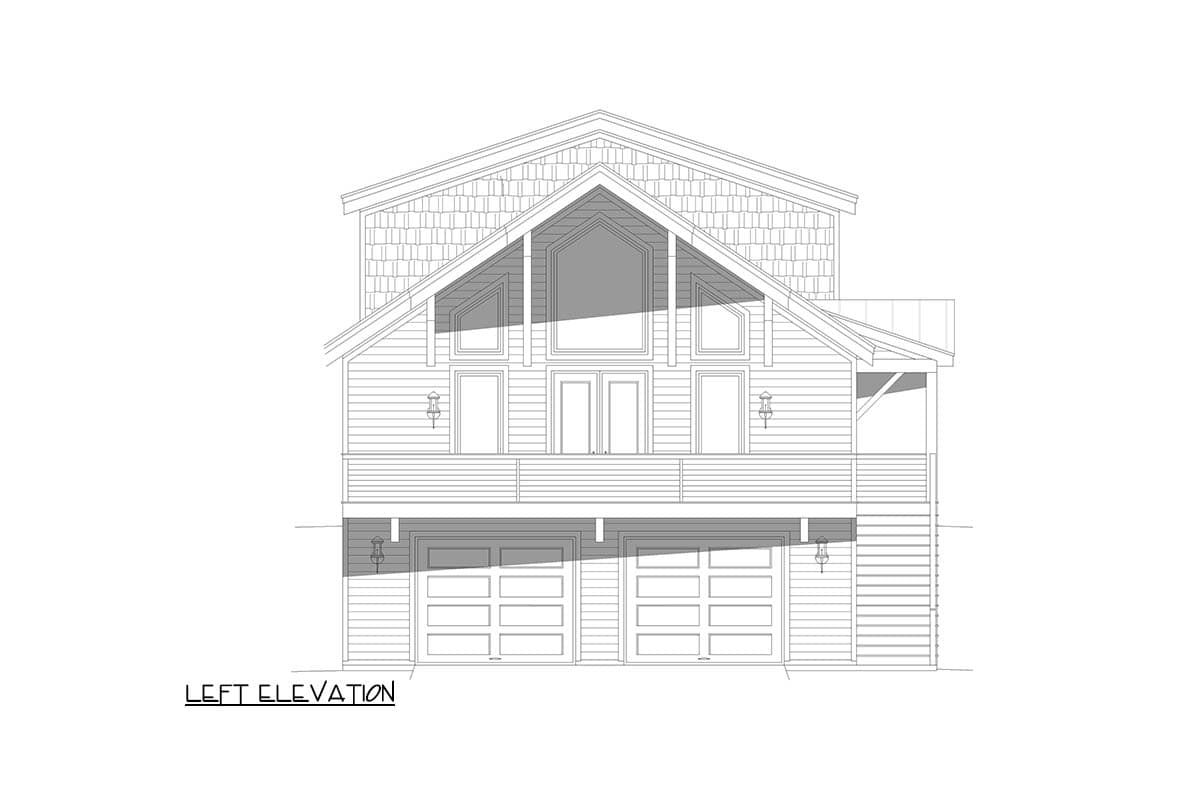 Plan 680722VR: Contemporary Mountain House Plan with Three Bedrooms and Two-Car Garage - Image #9 - Contemporary, Modern, Mountain