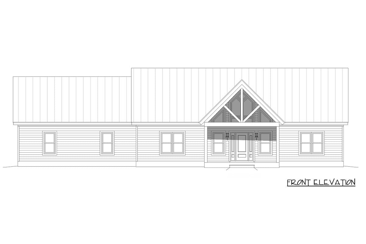 Plan 680723VR: Modern Farmhouse House Plan with 3 Bedrooms and Spacious Rear Porch - Image #2 - Country, Farmhouse, Modern Farmhouse