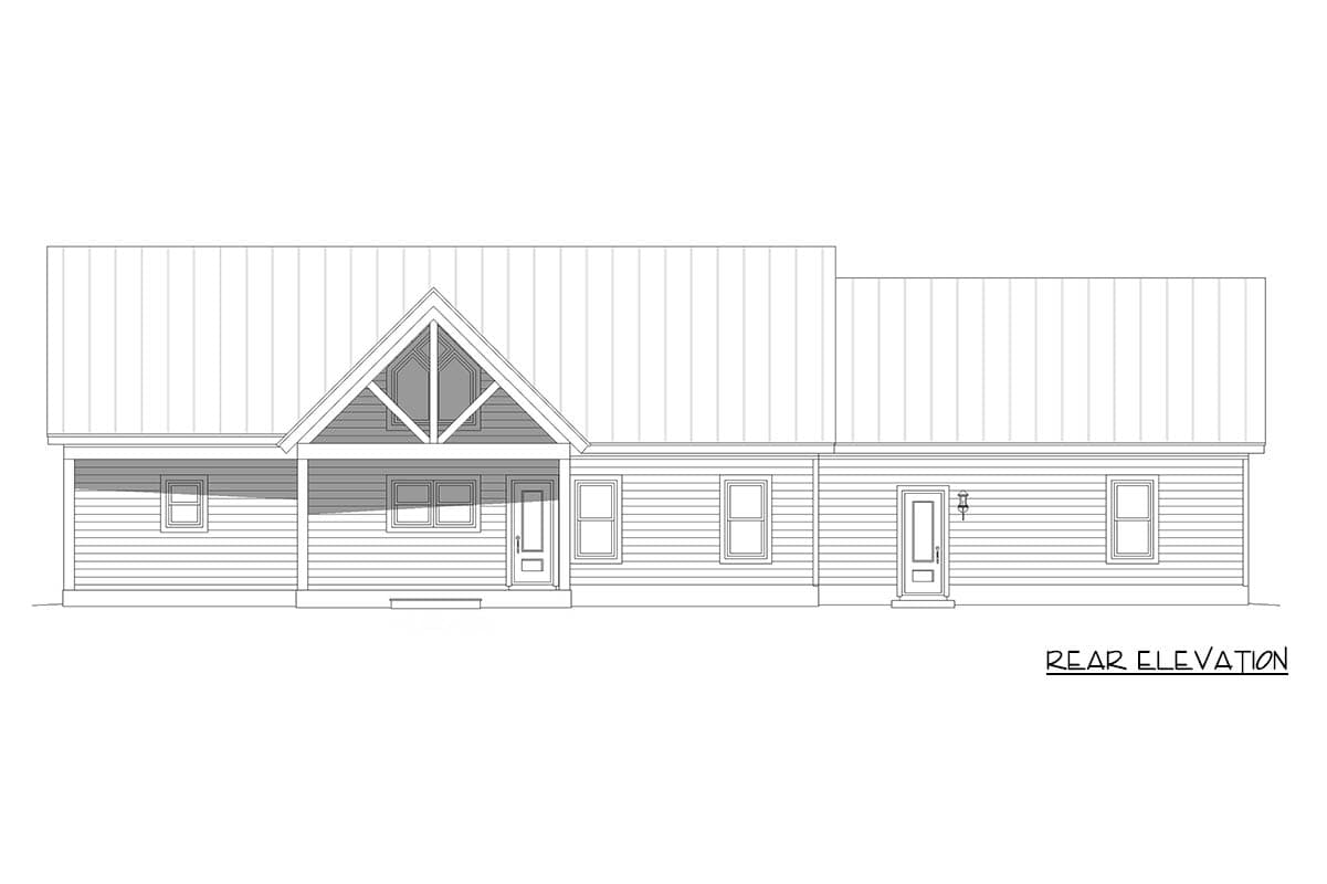 Plan 680723VR: Modern Farmhouse House Plan with 3 Bedrooms and Spacious Rear Porch - Image #4 - Country, Farmhouse, Modern Farmhouse