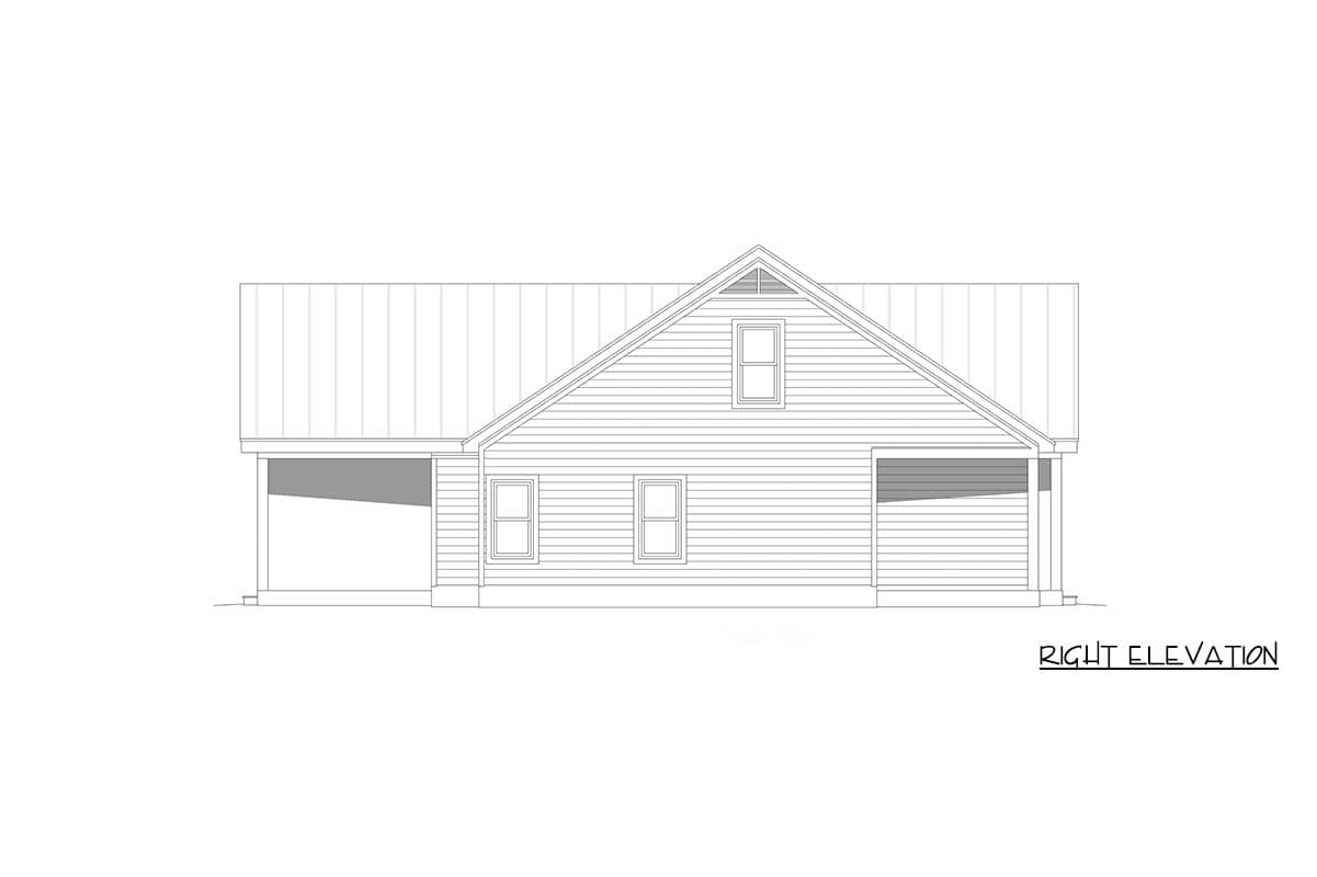 Plan 680723VR: Modern Farmhouse House Plan with 3 Bedrooms and Spacious Rear Porch - Image #5 - Country, Farmhouse, Modern Farmhouse