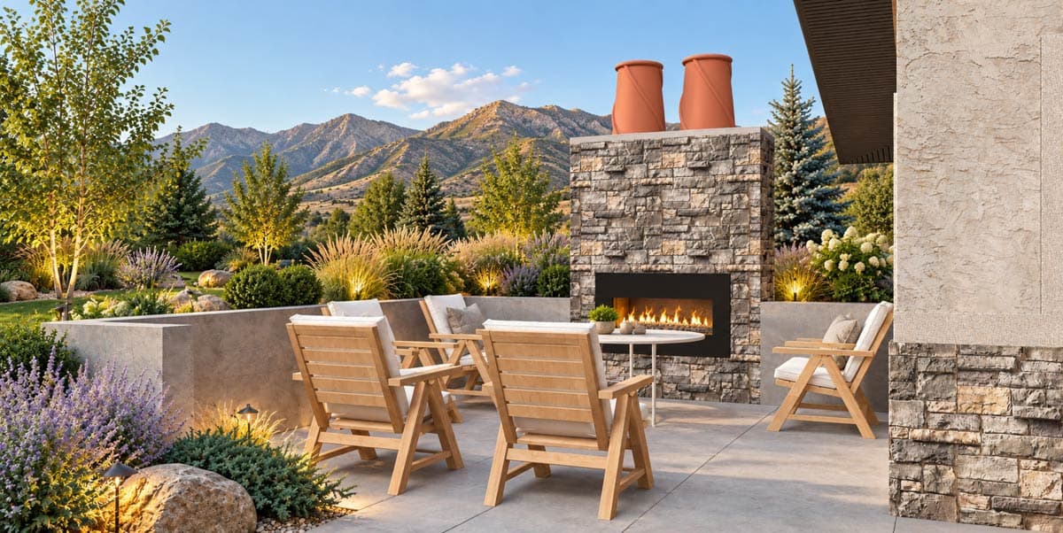 Plan 61774UT: Contemporary Poolside Cabana House Plan with Outdoor Fireplace - Image #6 - Contemporary