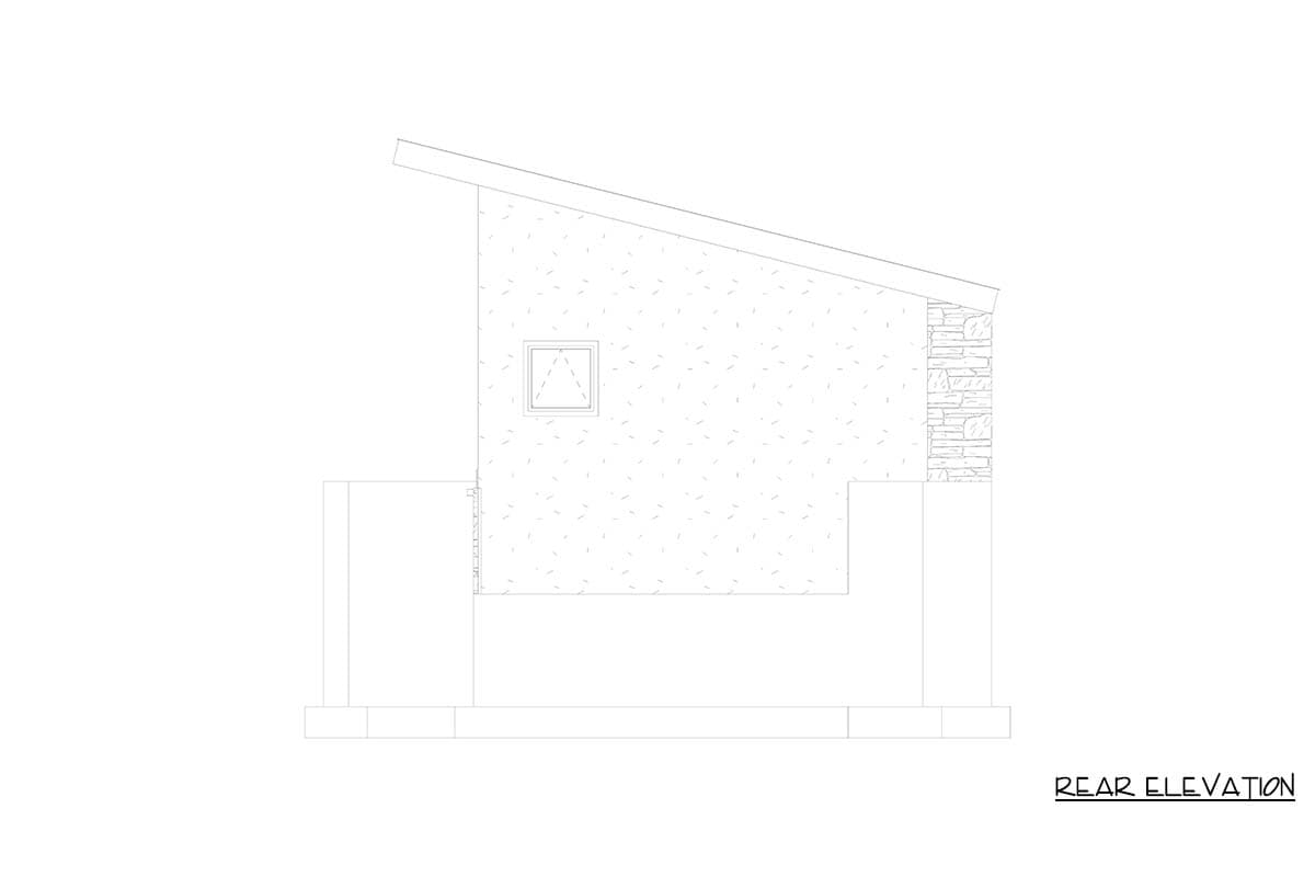 Plan 61774UT: Contemporary Poolside Cabana House Plan with Outdoor Fireplace - Image #9 - Contemporary