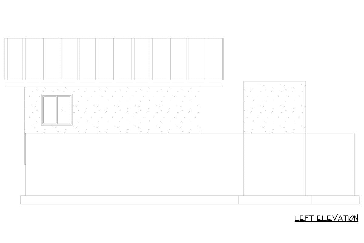 Plan 61774UT: Contemporary Poolside Cabana House Plan with Outdoor Fireplace - Image #8 - Contemporary
