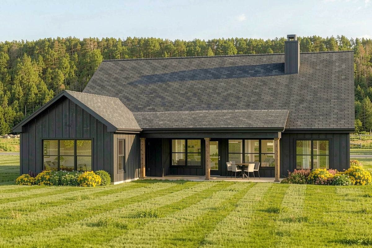 Plan 28955JJ: 3-Bedroom Modern Farmhouse Plan with 2-Car Garage and Optional Bonus Room - Image #2 - Country, Modern Farmhouse, New American, Traditional