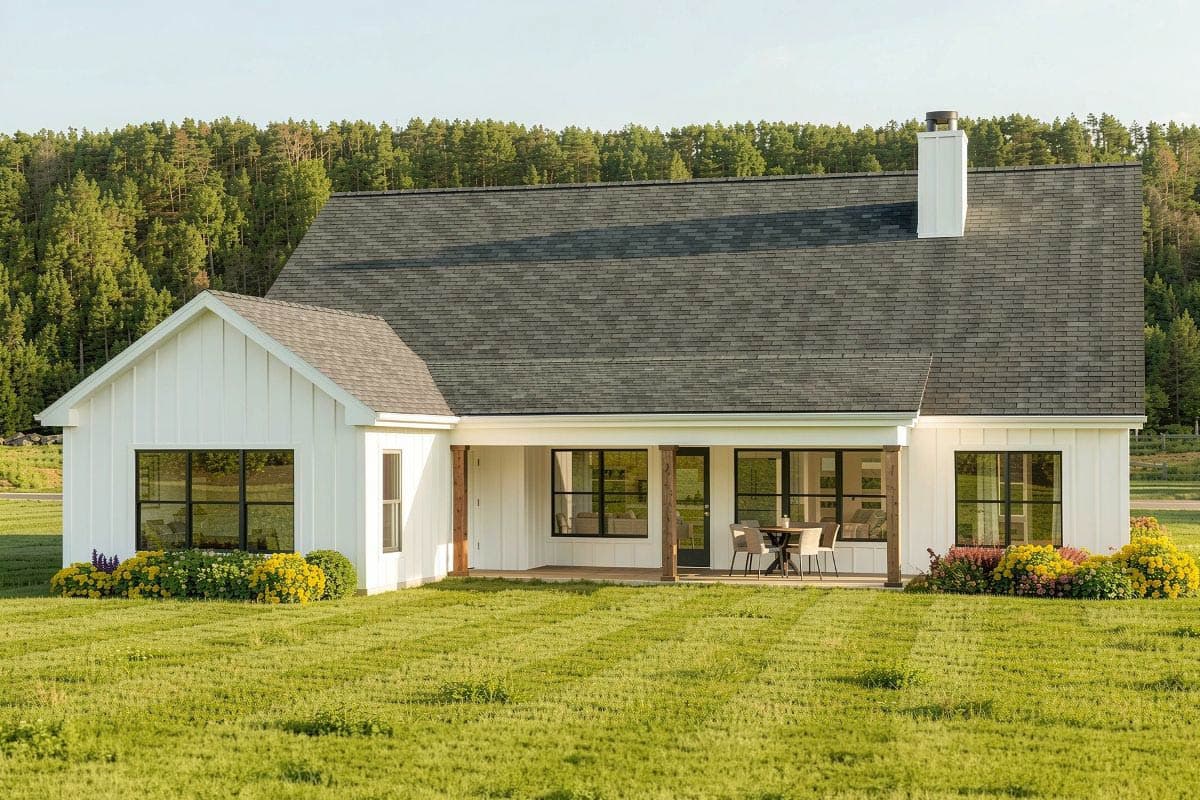 Plan 28955JJ: 3-Bedroom Modern Farmhouse Plan with 2-Car Garage and Optional Bonus Room - Image #4 - Country, Modern Farmhouse, New American, Traditional