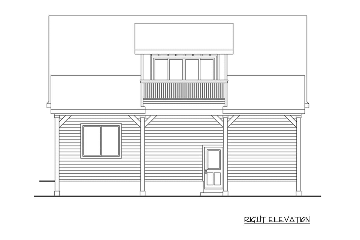 Plan 720202DA: Versatile Farmhouse Detached Garage Plan with Bonus Attic Space - Image #5 - Country, Craftsman, Farmhouse, Traditional