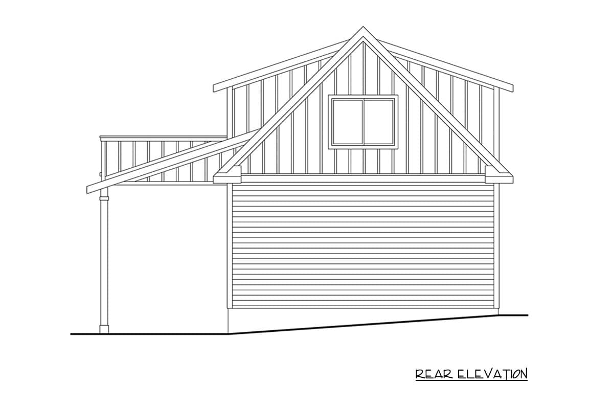Plan 720202DA: Versatile Farmhouse Detached Garage Plan with Bonus Attic Space - Image #4 - Country, Craftsman, Farmhouse, Traditional