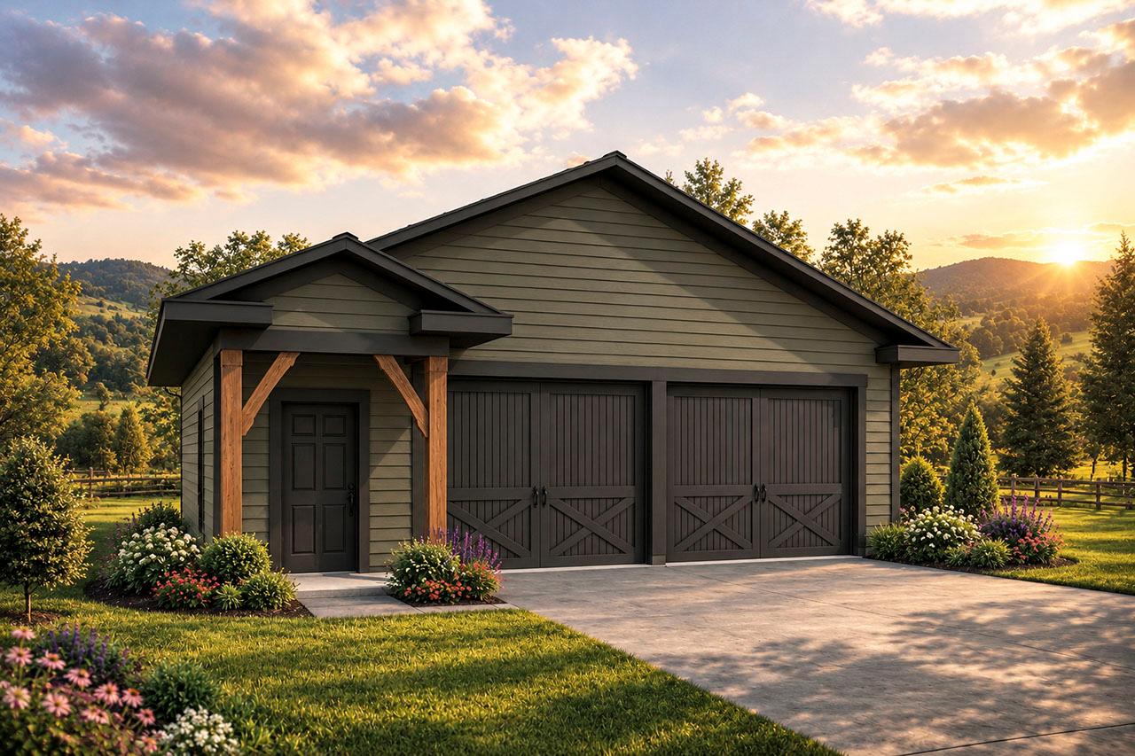 Plan 720204DA: Charming Country House Plan with Three Bedrooms and Detached Garage - Image #2 - Cabin, Cottage, Country, Modern Farmhouse