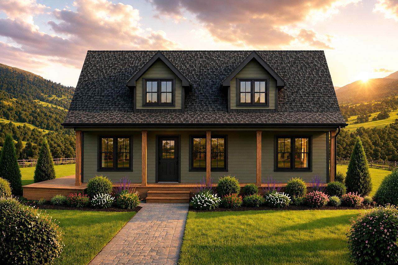 Plan image - 720204DA:Charming Country House Plan with Three Bedrooms and Detached Garage