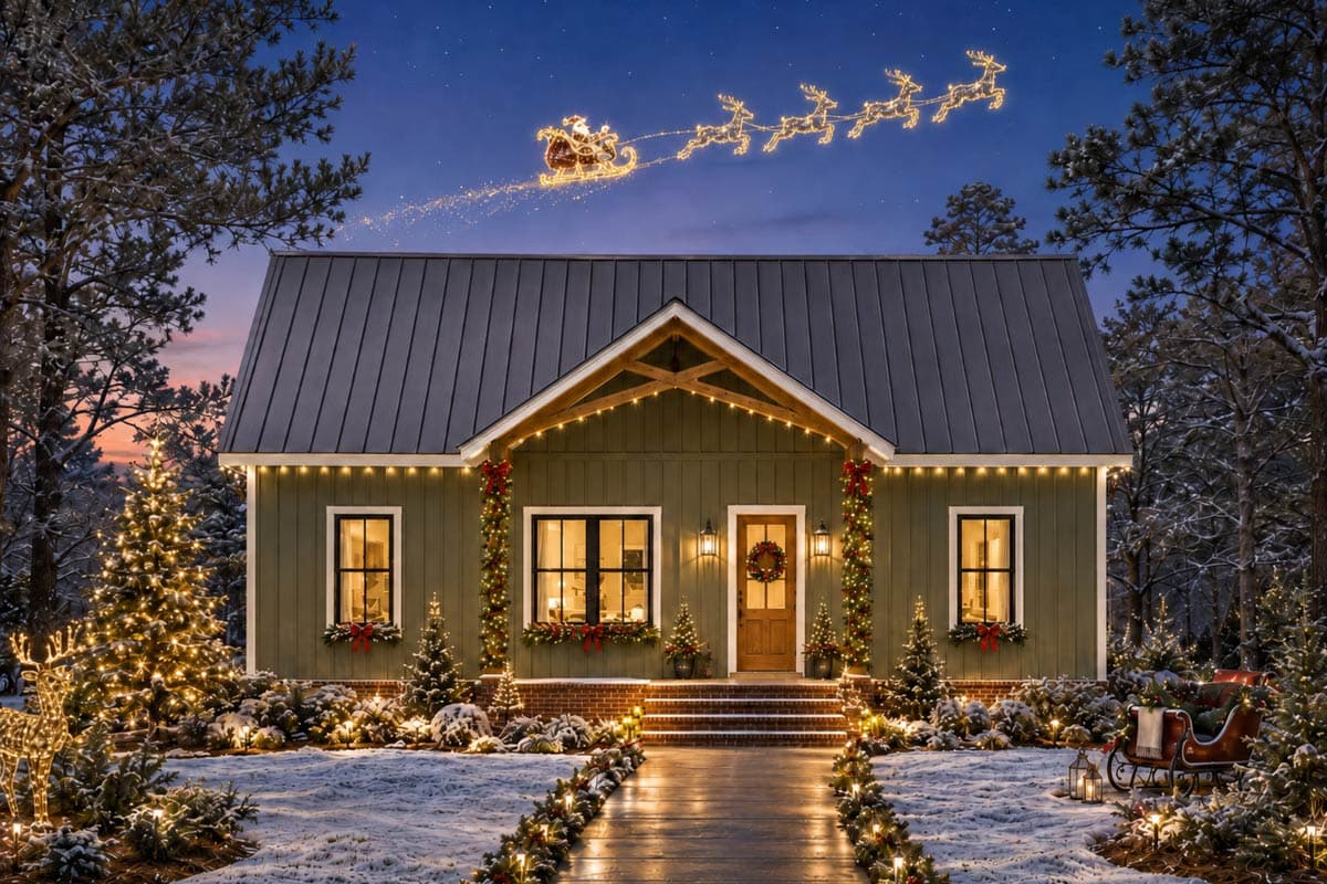 Plan 25090DH: Charming 3-Bedroom Cabin House Plan with Open Living and Covered Porches - Image #4 - Cabin, Country, Craftsman, Mountain