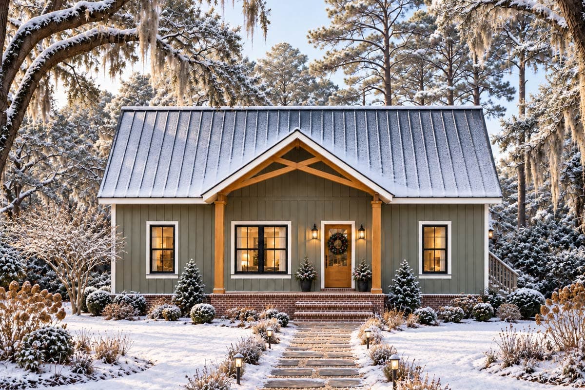 Plan 25090DH: Charming 3-Bedroom Cabin House Plan with Open Living and Covered Porches - Image #6 - Cabin, Country, Craftsman, Mountain