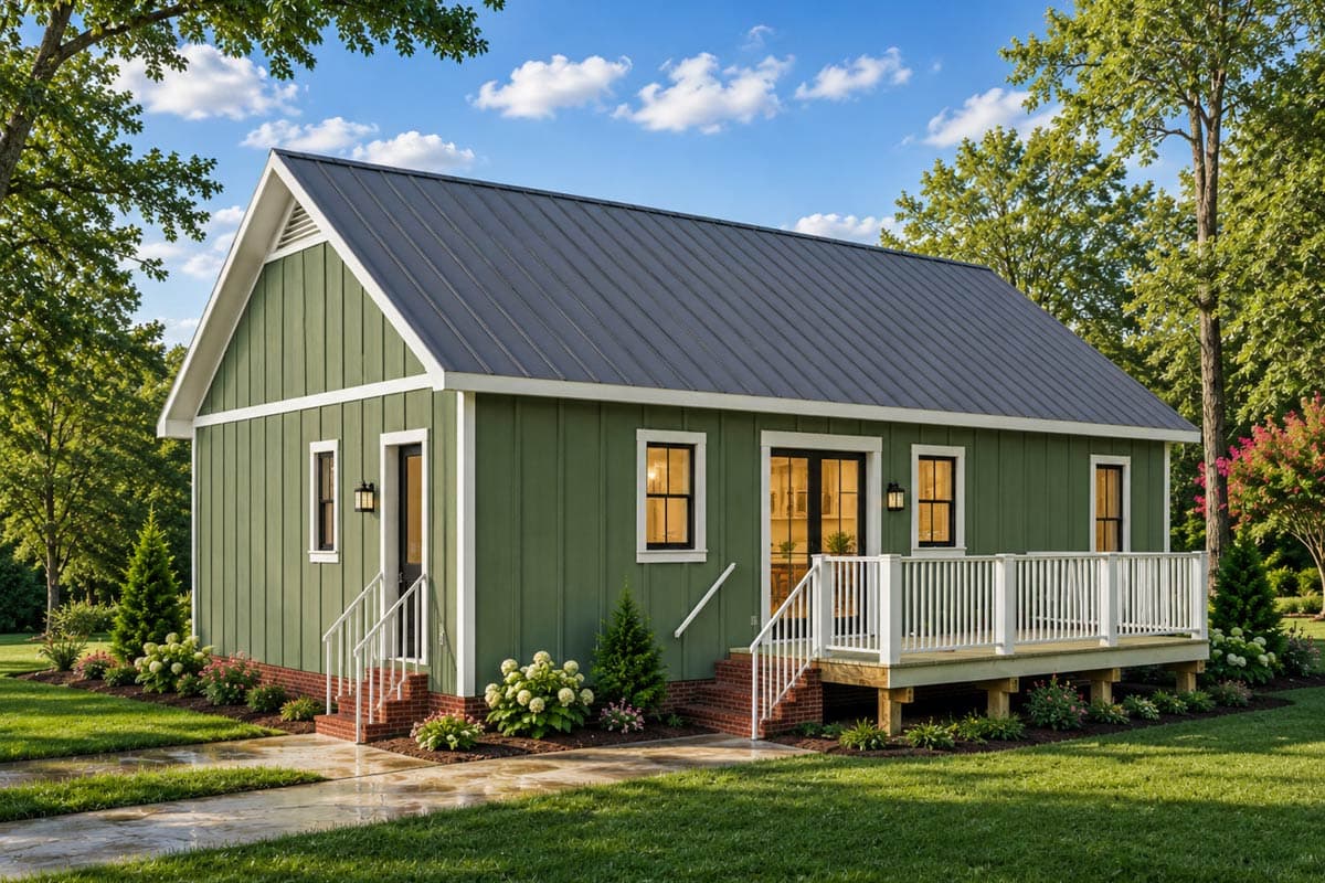 Plan 25090DH: Charming 3-Bedroom Cabin House Plan with Open Living and Covered Porches - Image #3 - Cabin, Country, Craftsman, Mountain