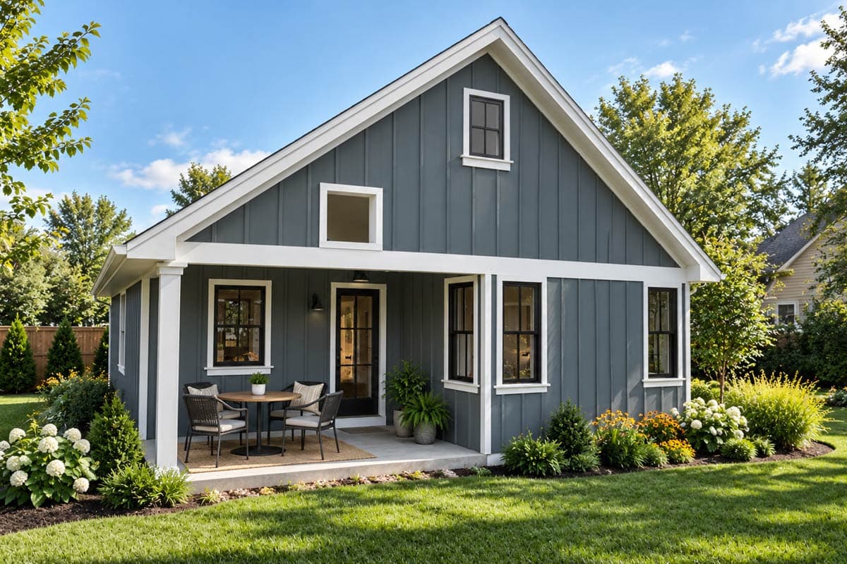 Plan 69934AM: Modern Farmhouse House Plan with 3 Bedrooms and Vaulted Living Areas - Image #2 - Modern Farmhouse, Ranch, Vacation