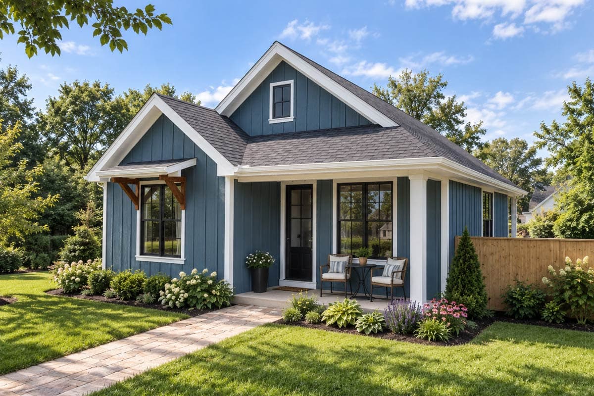 Plan 69934AM: Modern Farmhouse House Plan with 3 Bedrooms and Vaulted Living Areas - Image #3 - Modern Farmhouse, Ranch, Vacation