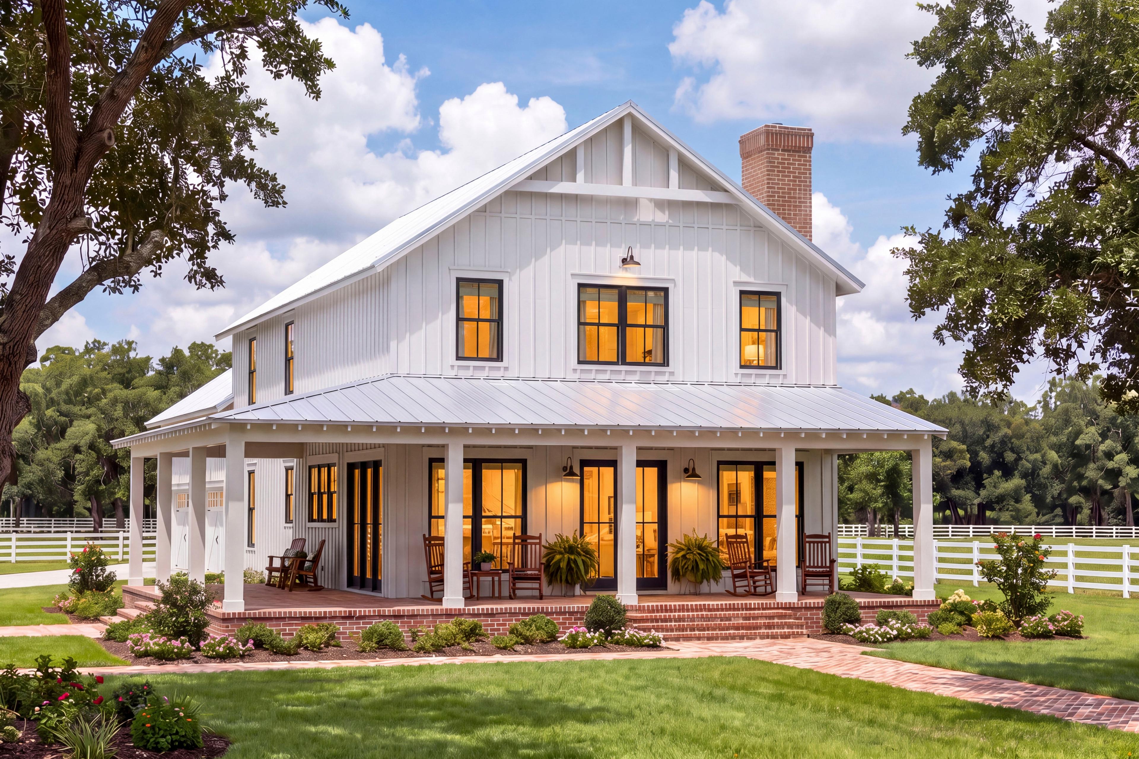 Plan 52062HZ: Modern Farmhouse House Plan with 4-5 Bedrooms and Wraparound Porch - Image #2 - Barndominium, Country, Farmhouse, Modern Farmhouse