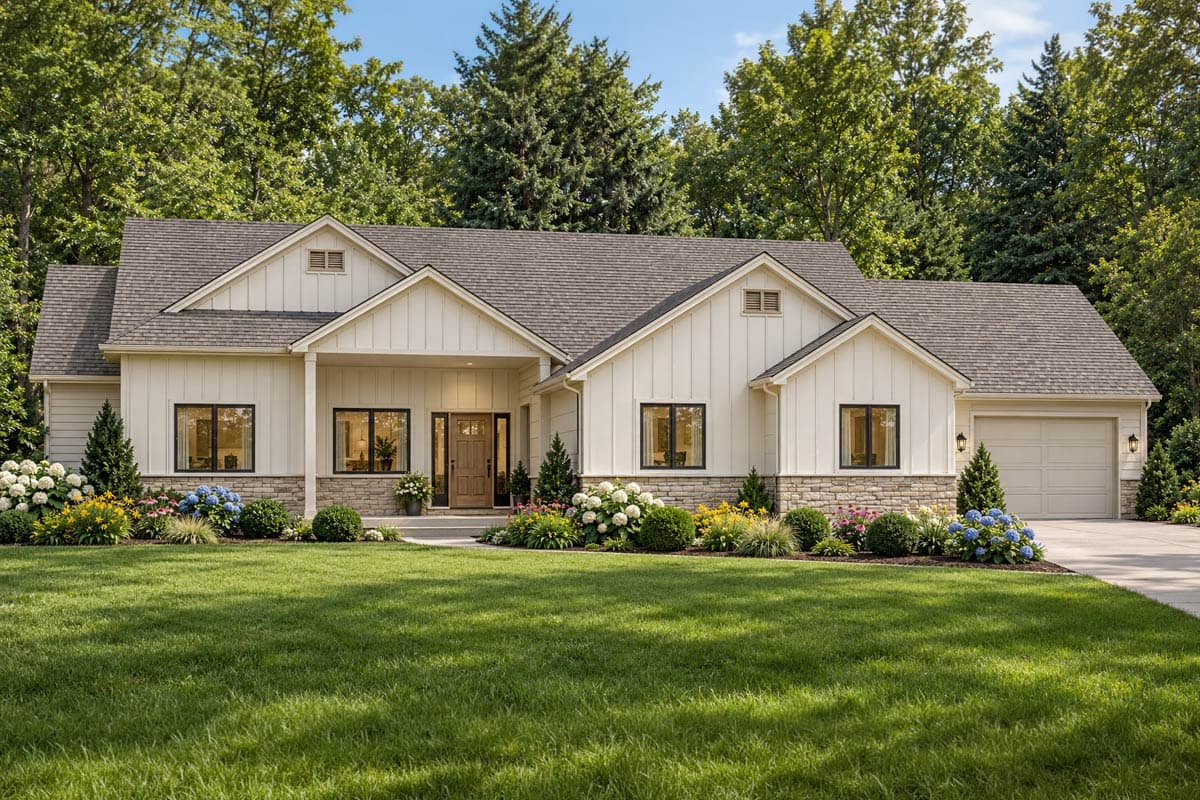Plan image - 849184PGE:Spacious Country Farmhouse House Plan with Three Car Garage