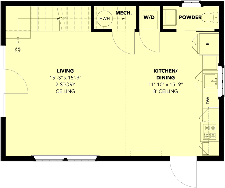 Plan 871042NST: Charming Two-Story Barndominium House Plan with Vaulted Ceilings - Floor Plan - Image #10 - Barndominium, Cottage, Farmhouse, Vacation