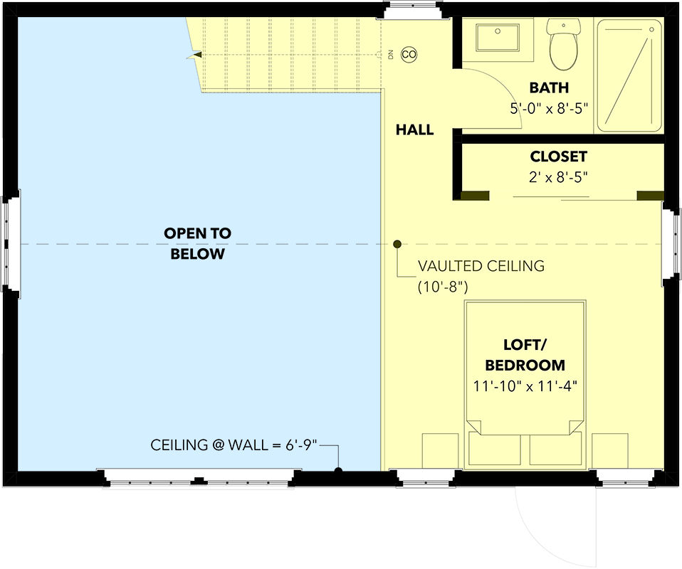 Plan 871042NST: Charming Two-Story Barndominium House Plan with Vaulted Ceilings - Floor Plan - Image #11 - Barndominium, Cottage, Farmhouse, Vacation