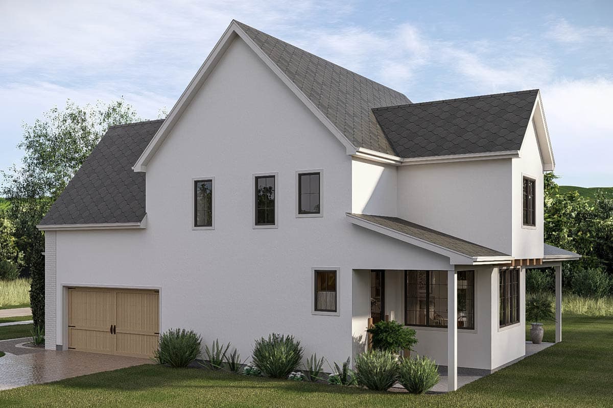 Plan 623683DJ: Modern Cottage House Plan with 4 Bedrooms and Attached Garage - Image #7 - Cottage, European, Modern