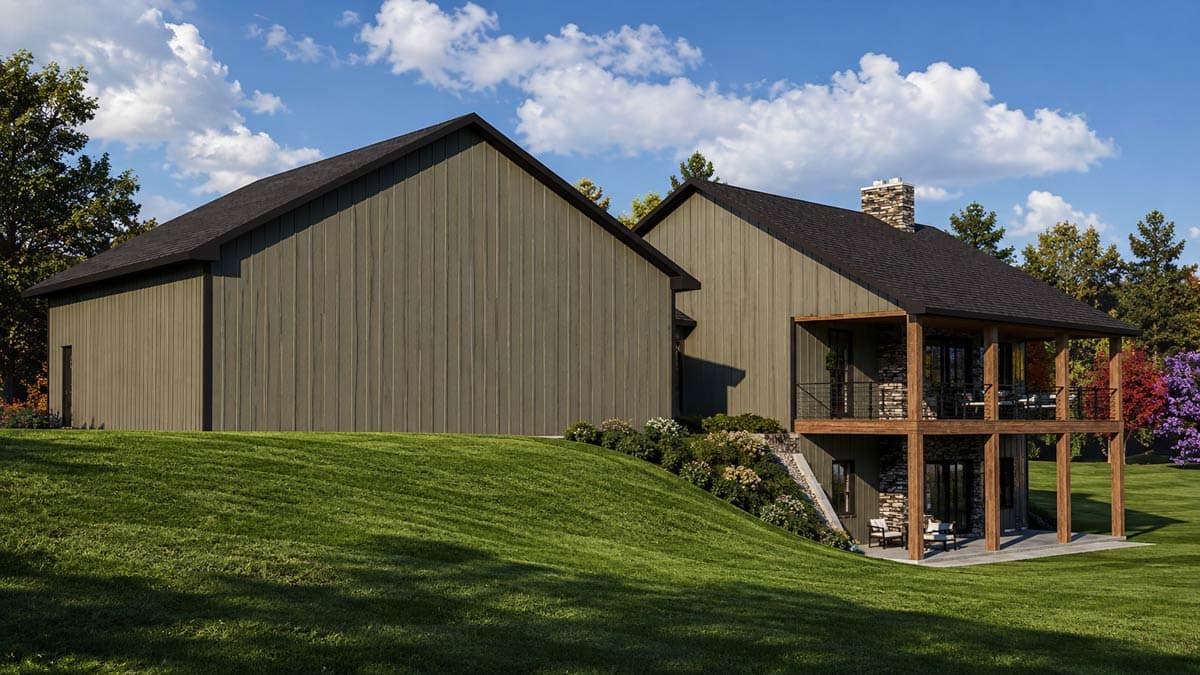 Plan 135480GRA: Modern Craftsman House Plan Featuring Two Bedrooms and Expansive Garage Space - Image #3 - Country, Craftsman, Farmhouse, Mountain, New American, Rustic