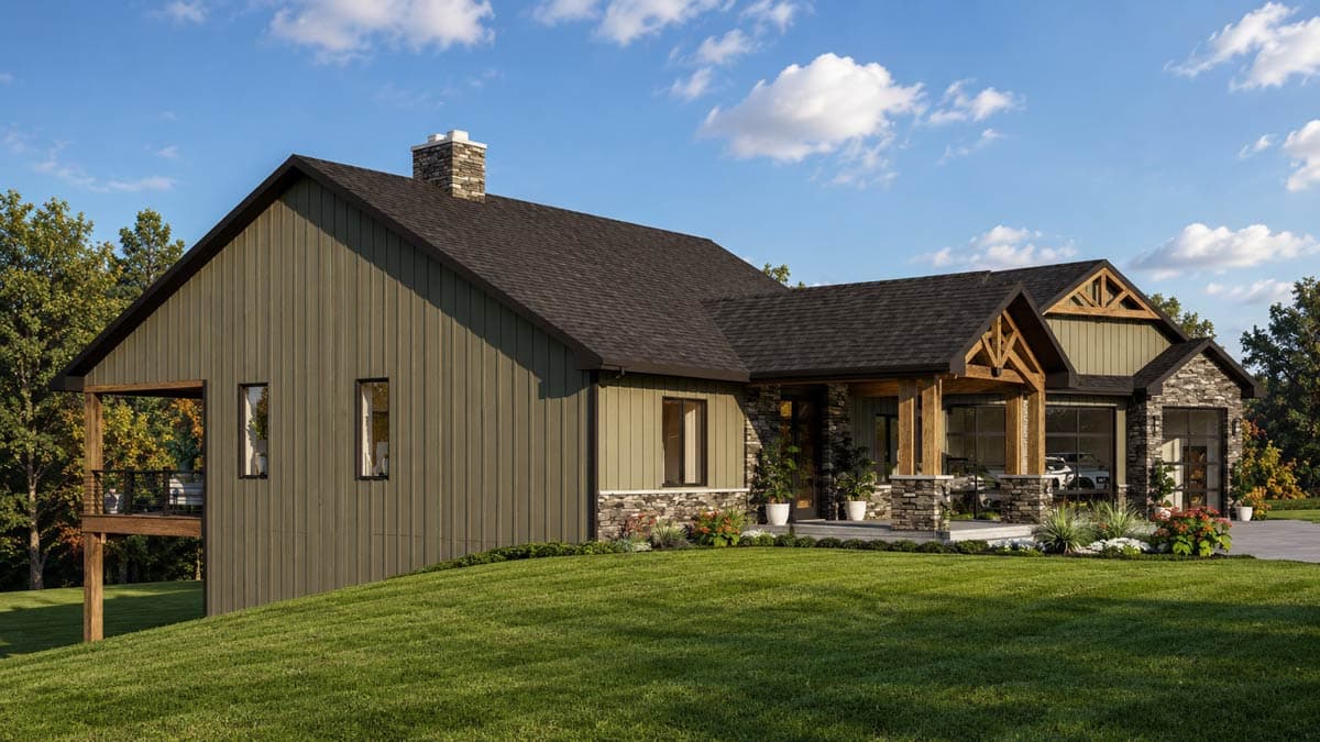 Plan 135480GRA: Modern Craftsman House Plan Featuring Two Bedrooms and Expansive Garage Space - Image #6 - Country, Craftsman, Farmhouse, Mountain, New American, Rustic
