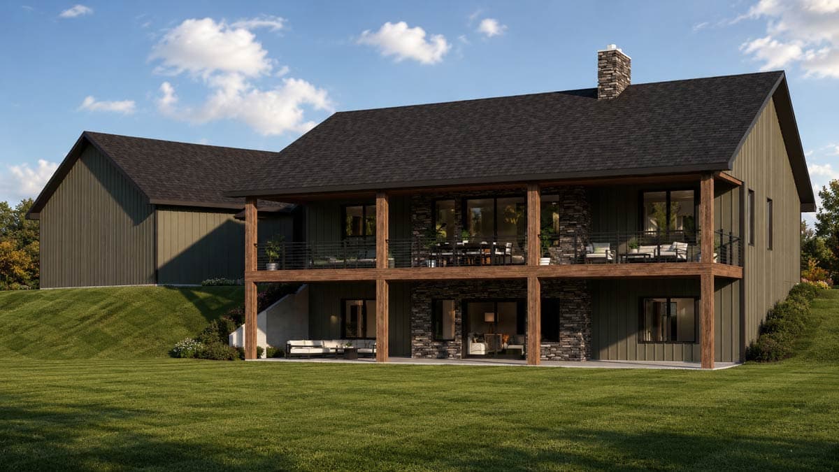 Plan 135480GRA: Modern Craftsman House Plan Featuring Two Bedrooms and Expansive Garage Space - Image #4 - Country, Craftsman, Farmhouse, Mountain, New American, Rustic