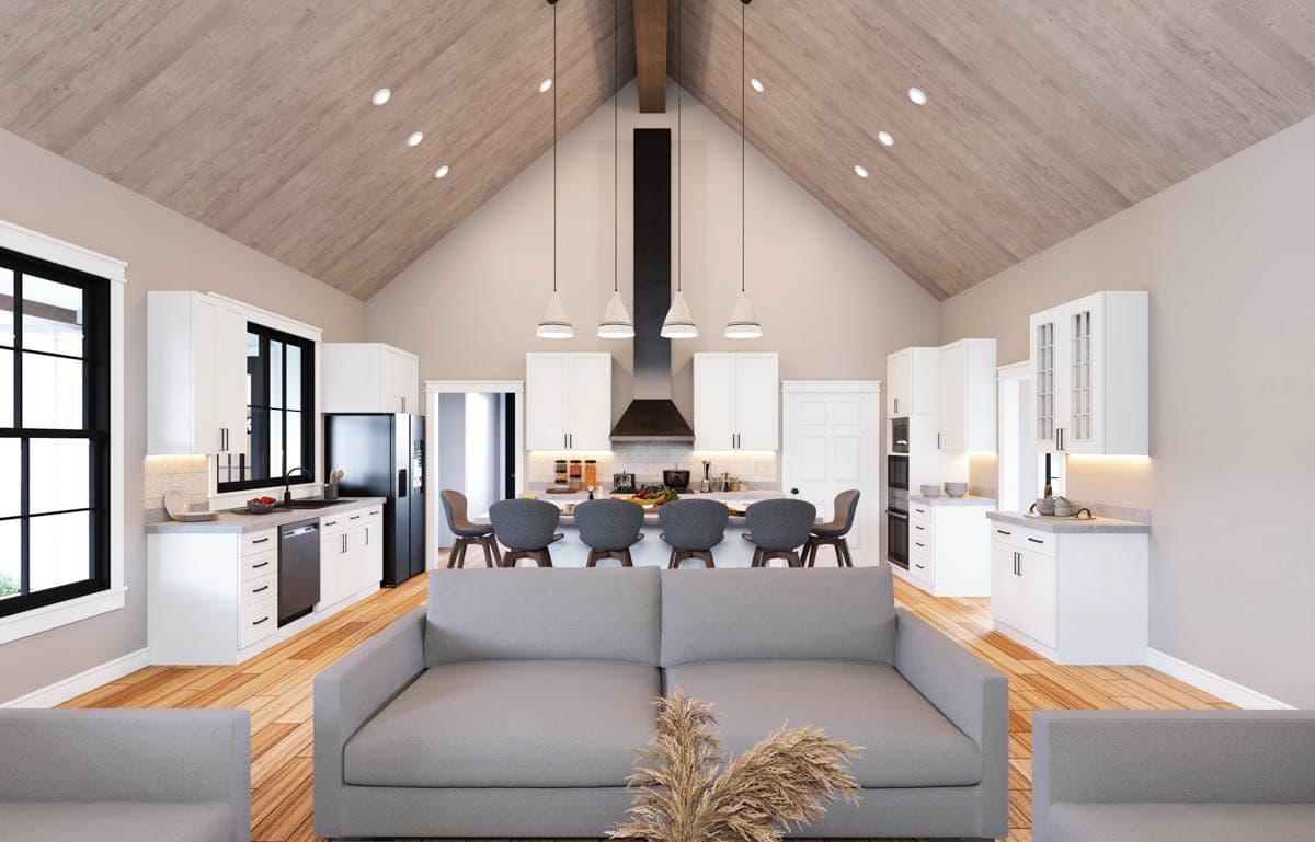 Plan 680726VR: Modern Farmhouse House Plan with 3 Bedrooms and Vaulted Outdoor Living - Image #6 - Farmhouse, Modern Farmhouse