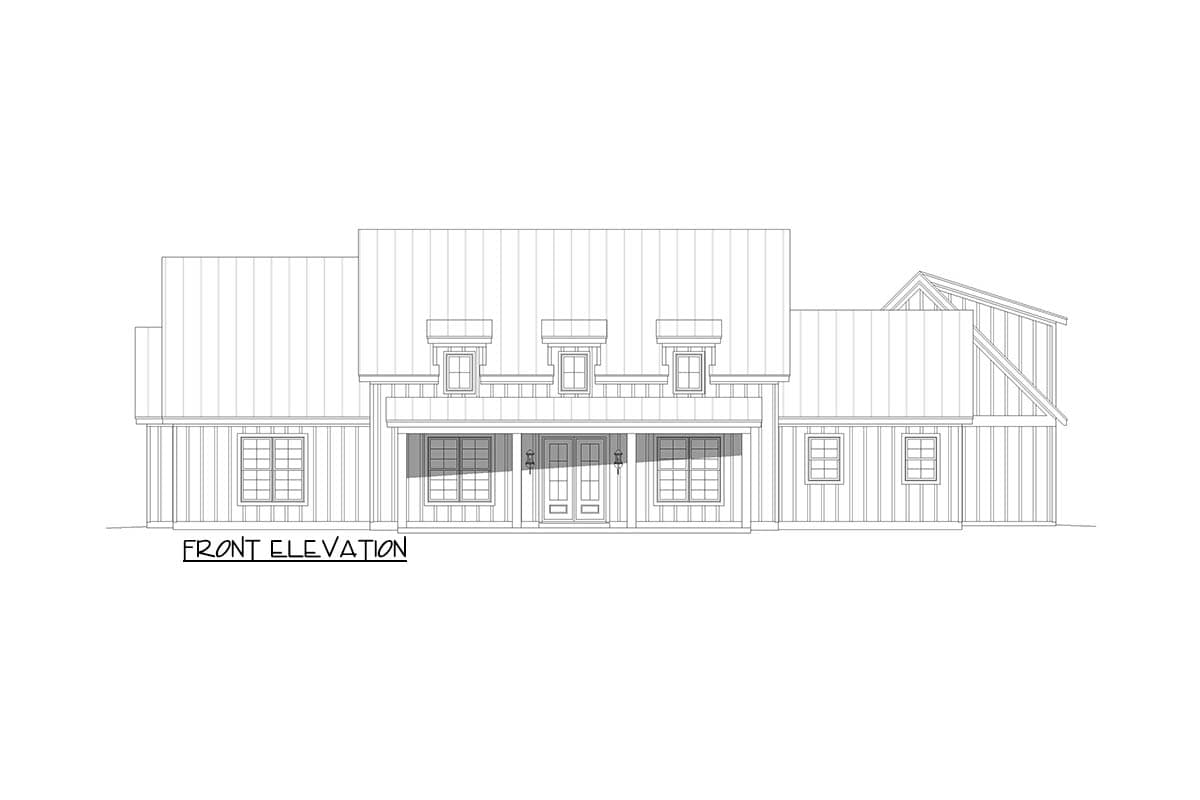 Plan 680726VR: Modern Farmhouse House Plan with 3 Bedrooms and Vaulted Outdoor Living - Image #7 - Farmhouse, Modern Farmhouse