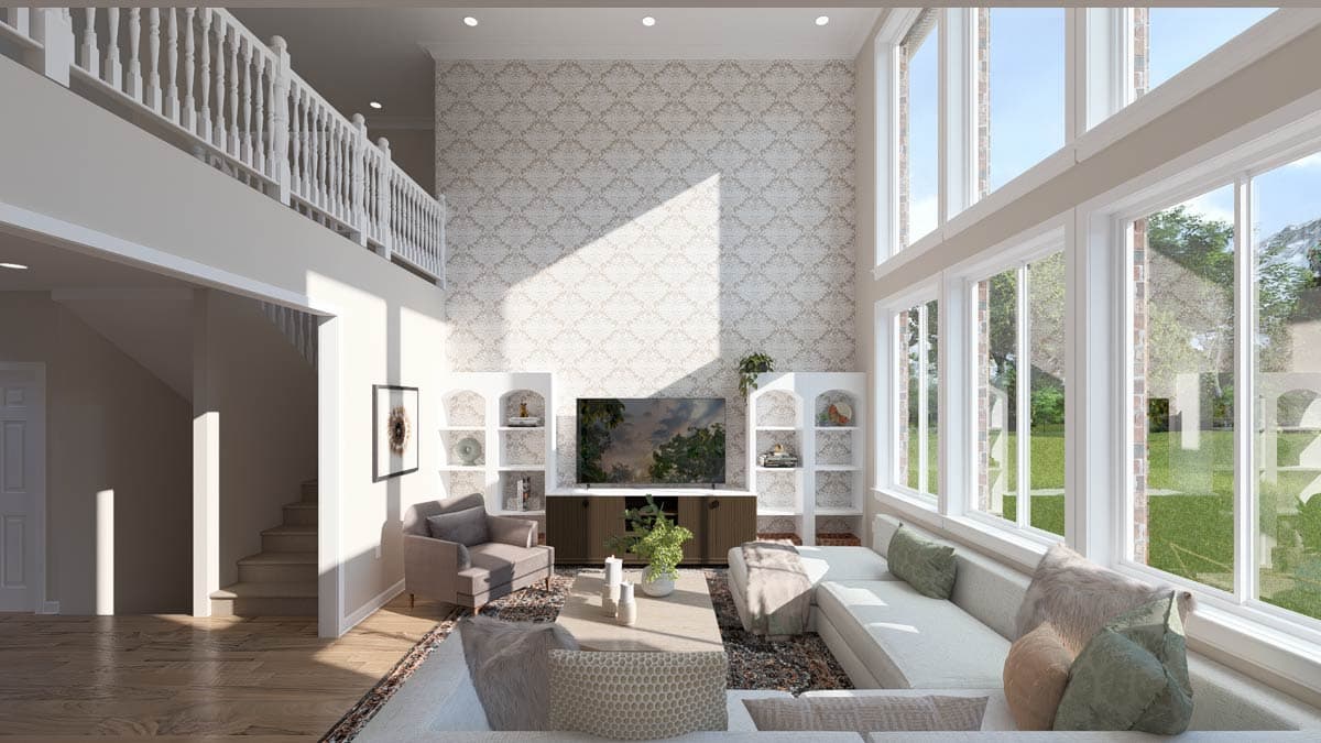 Plan 61776UT: European Traditional House Plan with Four Bedrooms and Three Car Garage - Image #11 - European, Traditional