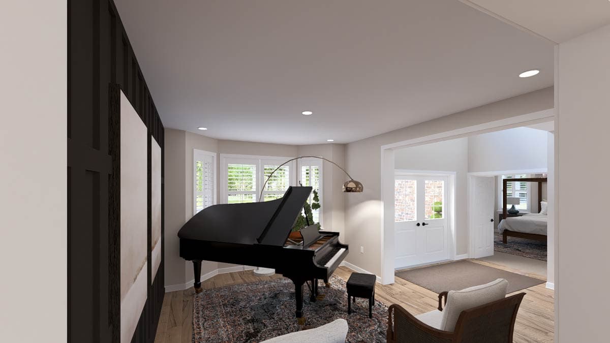 Plan 61776UT: European Traditional House Plan with Four Bedrooms and Three Car Garage - Image #14 - European, Traditional