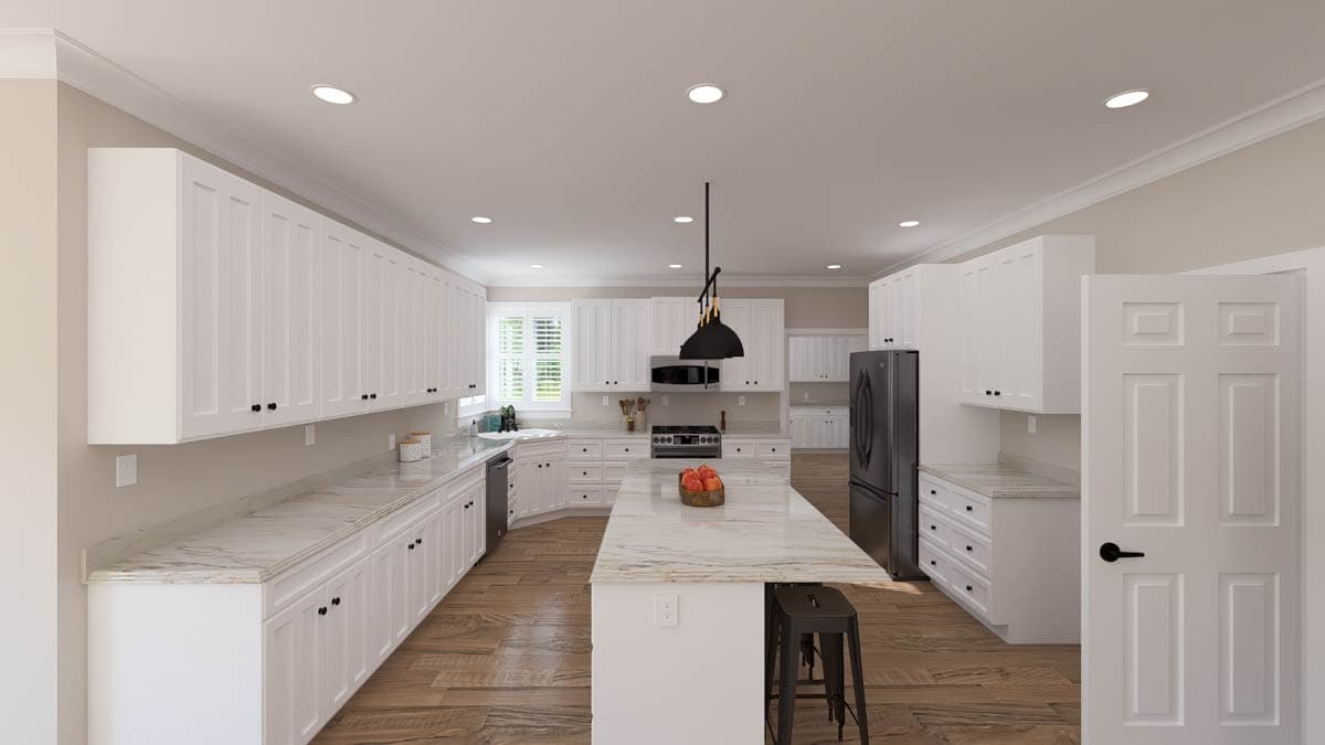 Plan 61776UT: European Traditional House Plan with Four Bedrooms and Three Car Garage - Image #18 - European, Traditional