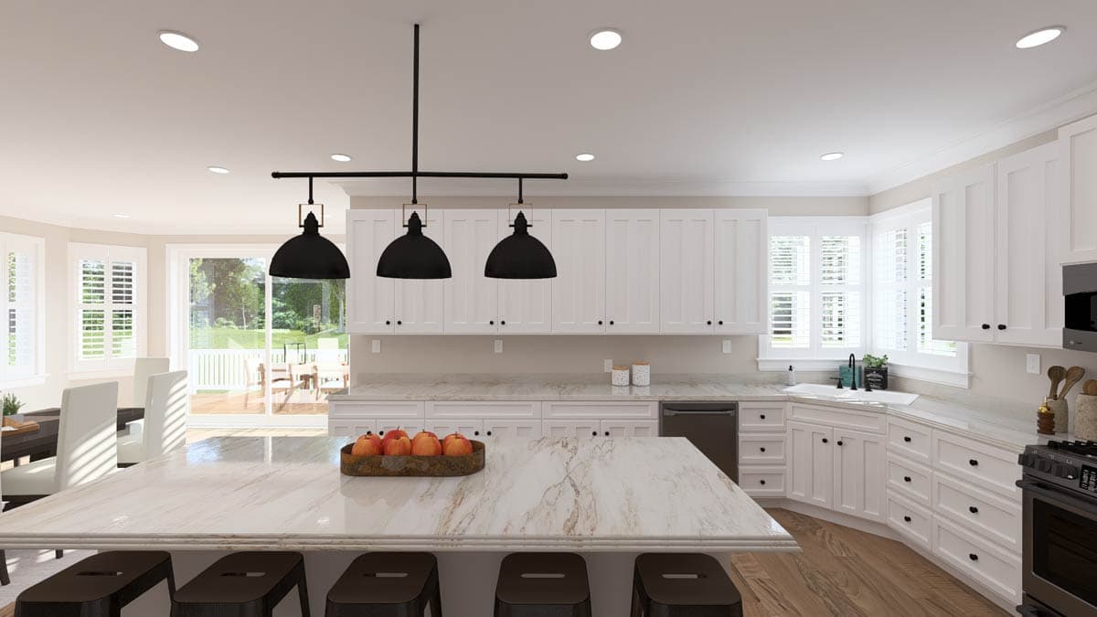 Plan 61776UT: European Traditional House Plan with Four Bedrooms and Three Car Garage - Image #20 - European, Traditional
