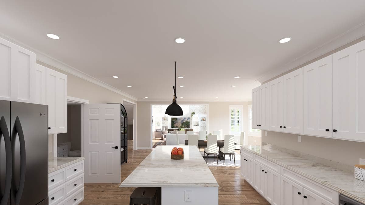 Plan 61776UT: European Traditional House Plan with Four Bedrooms and Three Car Garage - Image #25 - European, Traditional