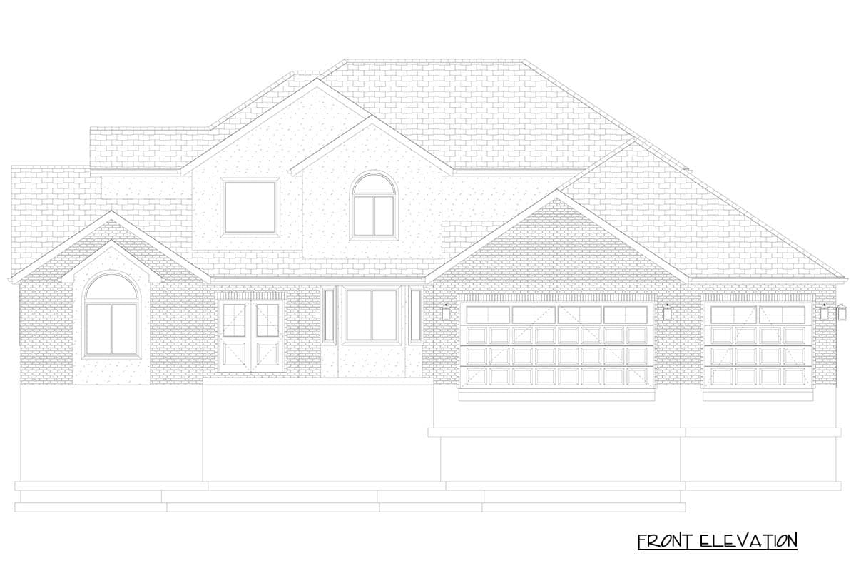 Plan 61776UT: European Traditional House Plan with Four Bedrooms and Three Car Garage - Image #29 - European, Traditional