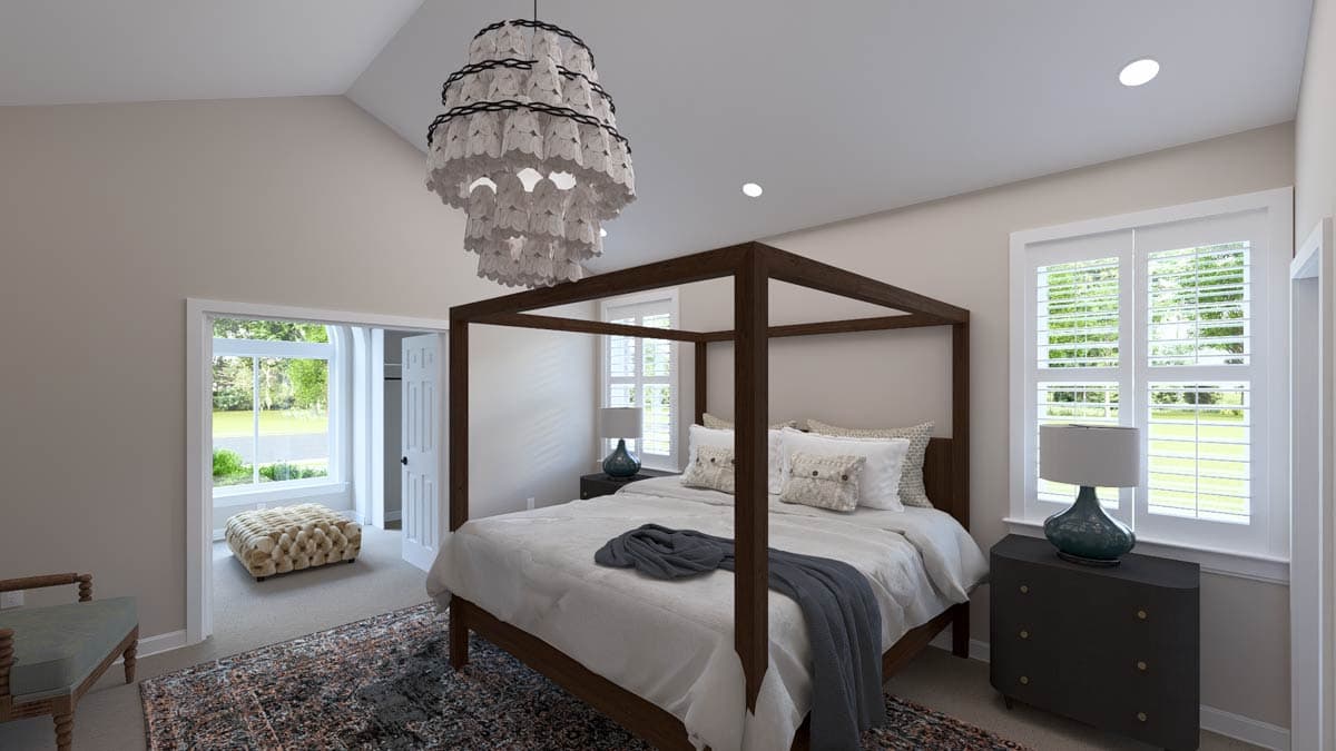Plan 61776UT: European Traditional House Plan with Four Bedrooms and Three Car Garage - Image #26 - European, Traditional