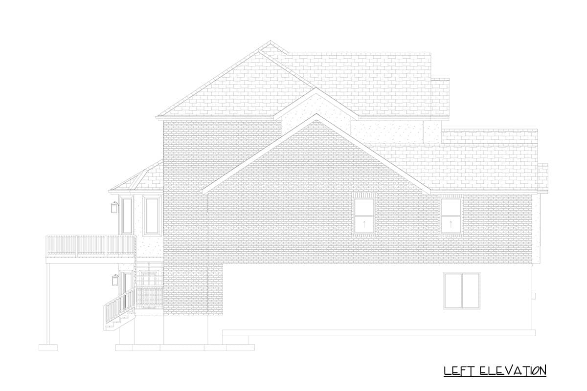 Plan 61776UT: European Traditional House Plan with Four Bedrooms and Three Car Garage - Image #32 - European, Traditional
