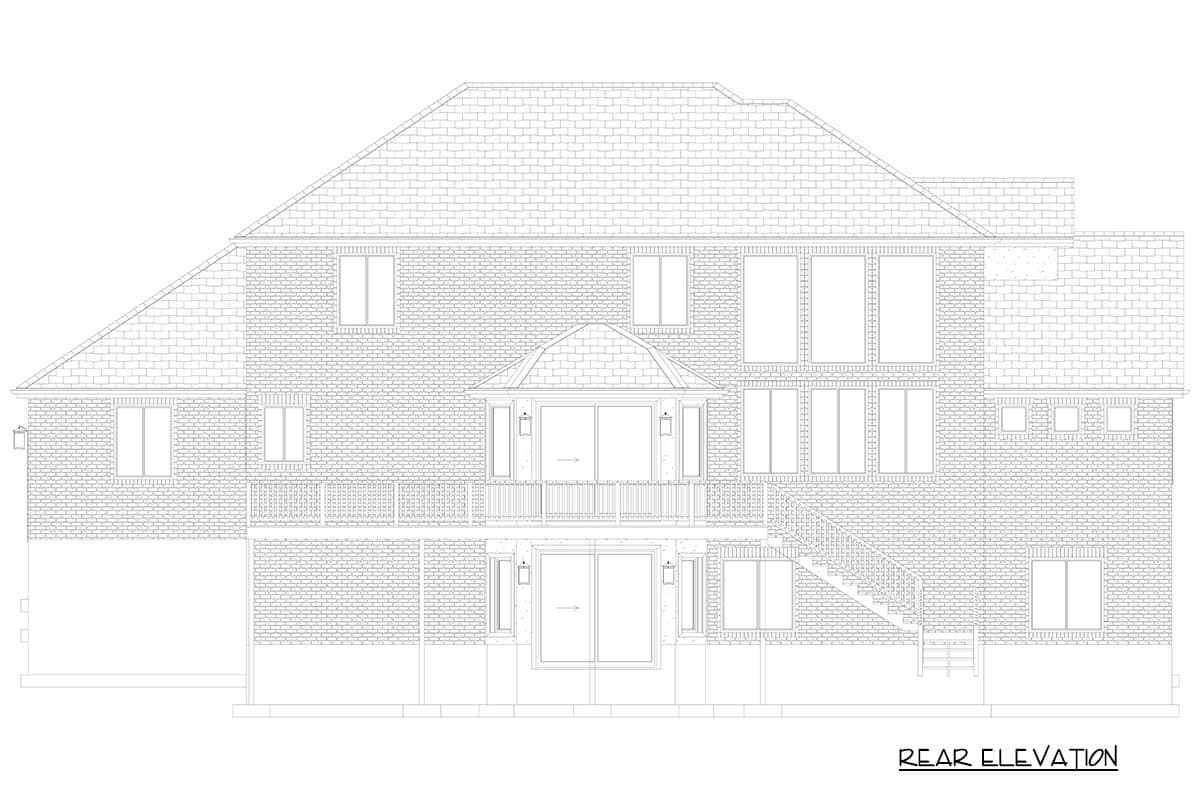 Plan 61776UT: European Traditional House Plan with Four Bedrooms and Three Car Garage - Image #31 - European, Traditional