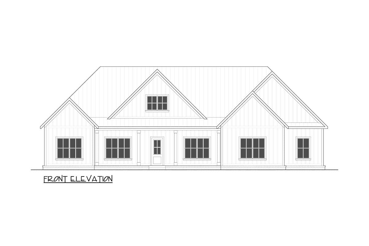 Plan 810068RBT: Modern Farmhouse House Plan with 3 Bedrooms and Split Bedroom Layout - Image #5 - Country, Farmhouse, Modern Farmhouse, New American