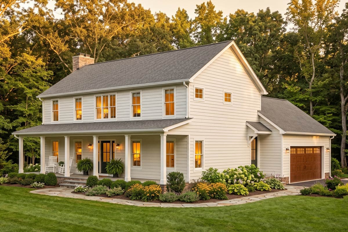 Plan image - 911082JVD:Five Bedroom Farmhouse House Plan with Inviting Front Porch