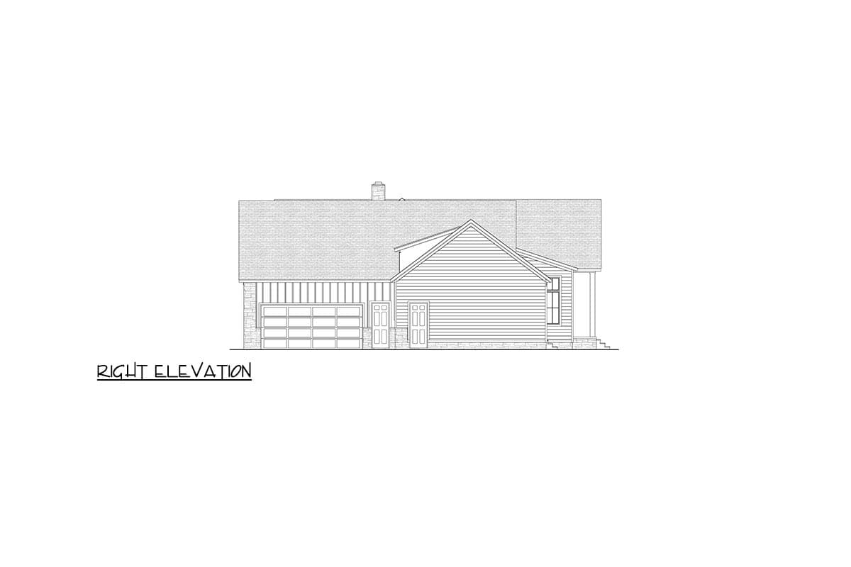 Plan 911083JVD: Modern Farmhouse House Plan with 4-Car Garage and 3 Bedrooms - Image #14 - Contemporary, Country, Modern, Modern Farmhouse, Ranch, Transitional