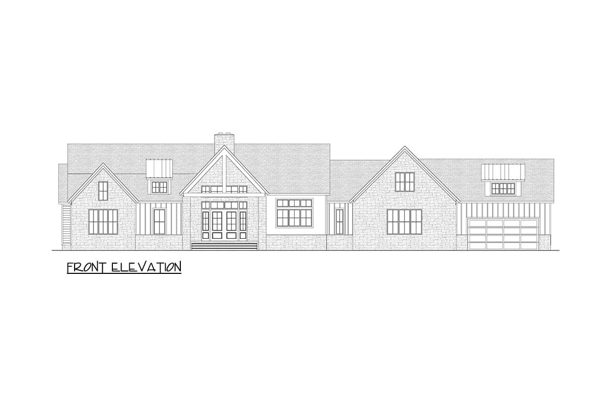 Plan 911083JVD: Modern Farmhouse House Plan with 4-Car Garage and 3 Bedrooms - Image #11 - Contemporary, Country, Modern, Modern Farmhouse, Ranch, Transitional