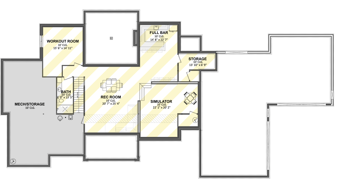 Plan 911083JVD: Modern Farmhouse House Plan with 4-Car Garage and 3 Bedrooms - Floor Plan - Optional Lower Level - Contemporary, Country, Modern, Modern Farmhouse, Ranch, Transitional